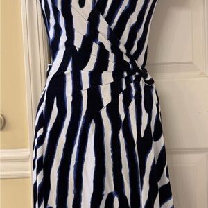 Diane Von Furstenberg Zebra Print Asymmetrical Dress
